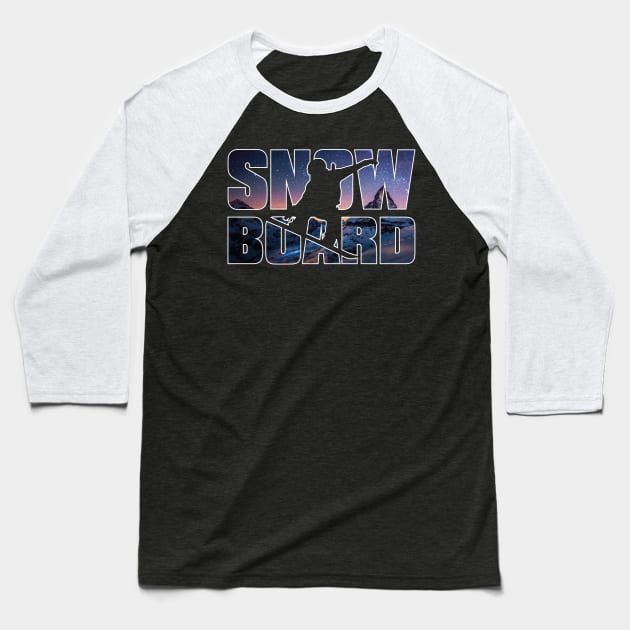 snowboard Baseball T-Shirt by nuijten